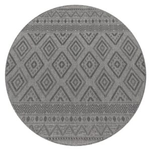 Dywan wewnętrzny i zewnętrzny Verona antracyt 80 cm okrągły