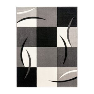 Nowoczesny dywan Diamora czarno-biały 120×170 cm