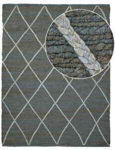 Dywan z juty Sakira antracyt 200×290 cm