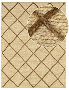 Dywan z juty Sakira krem 120×170 cm