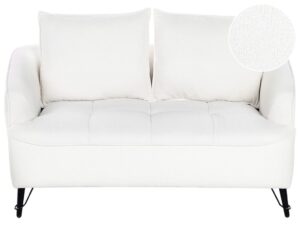 Sofa dla 2 osób HOBRO Boucle Biały